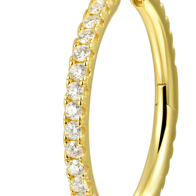 Moissanite S925 One Row Large Hoop Earring