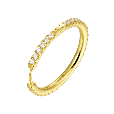 Moissanite S925 One Row Large Hoop Earring