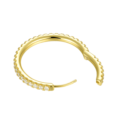 Moissanite S925 One Row Large Hoop Earring
