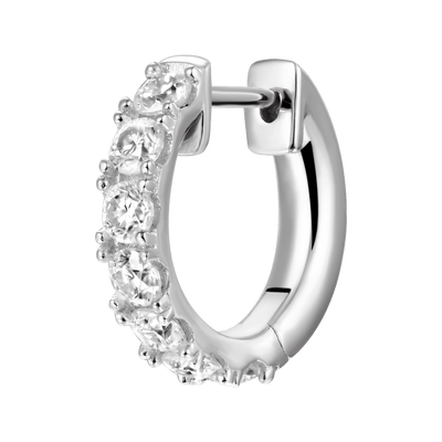 Moissanite S925 Single Row Hoop Earrings