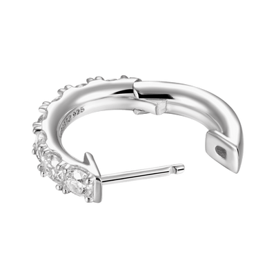 Moissanite S925 Single Row Hoop Earrings