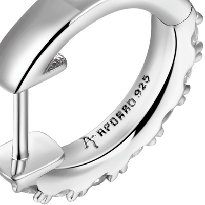 Moissanite S925 Single Row Hoop Earrings