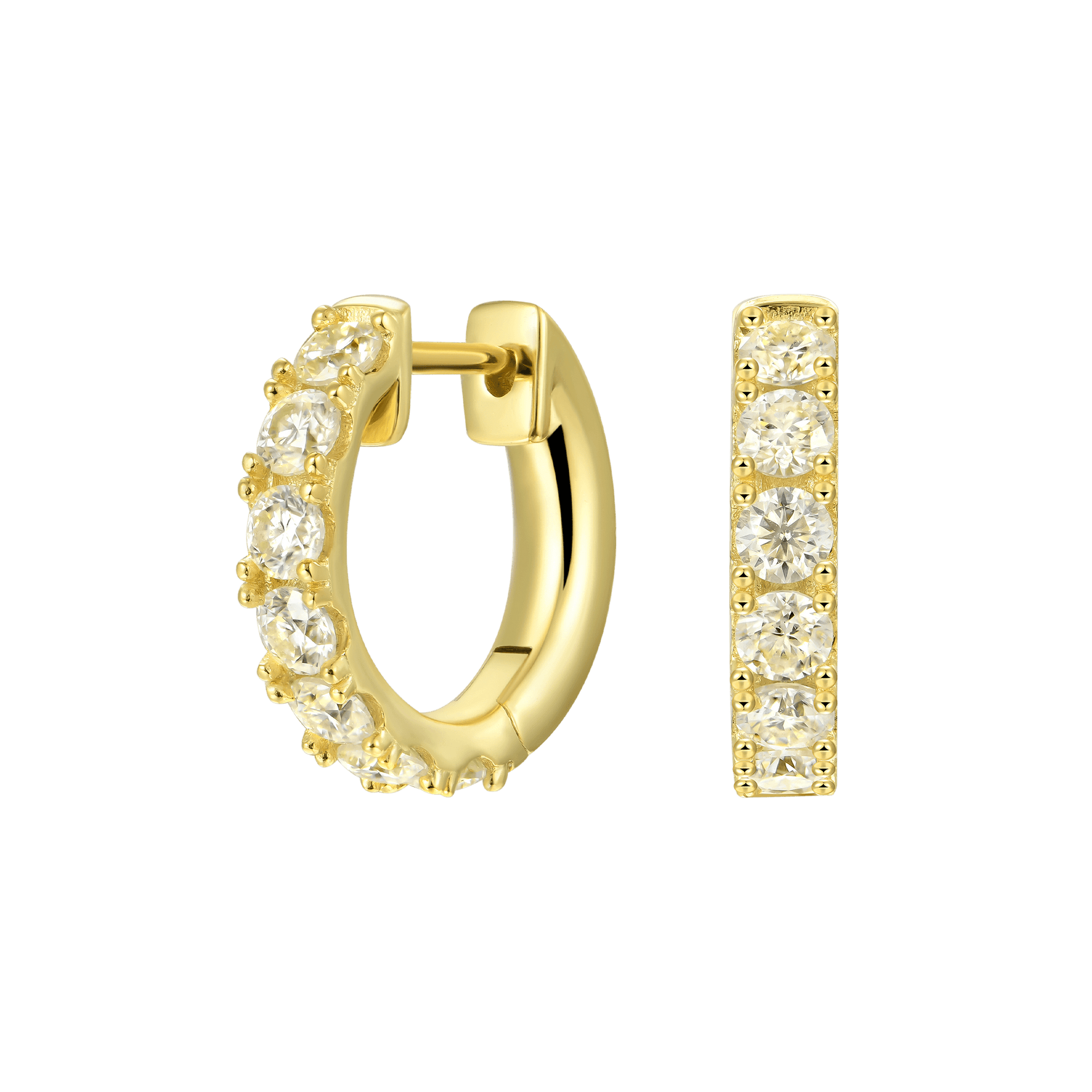 925 Sterling Silver Single Row Hoop Earrings – APORRO