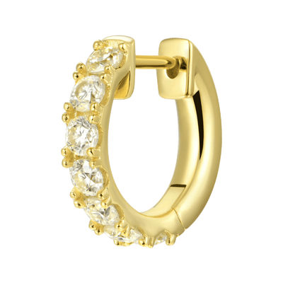 Moissanite S925 Single Row Hoop Earrings