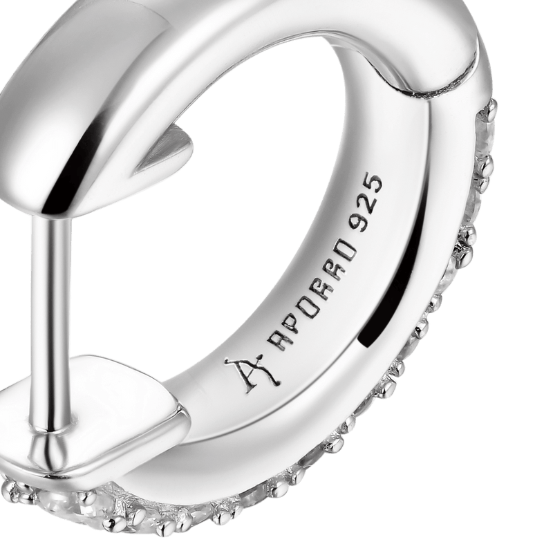 Moissanite Double Row Hoop Earrings - APORRO