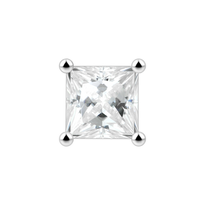 Moissanite S925 Princess Cut Stud Earring