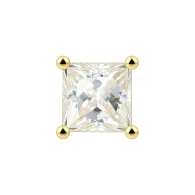 Moissanite S925 Princess Cut Stud Earring
