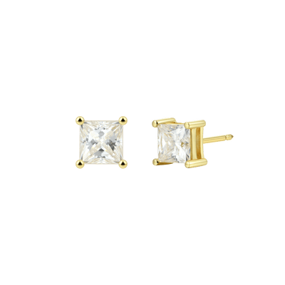 Moissanite S925 Princess Cut Stud Earring