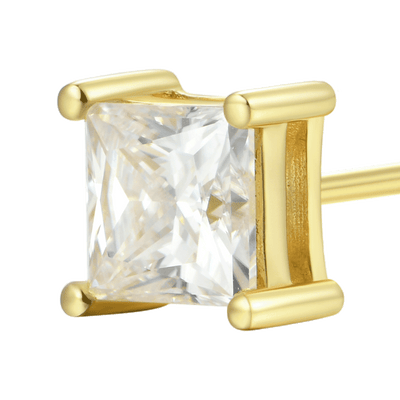 Moissanite S925 Princess Cut Stud Earring