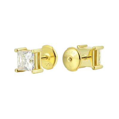 Moissanite S925 Princess Cut Stud Earring