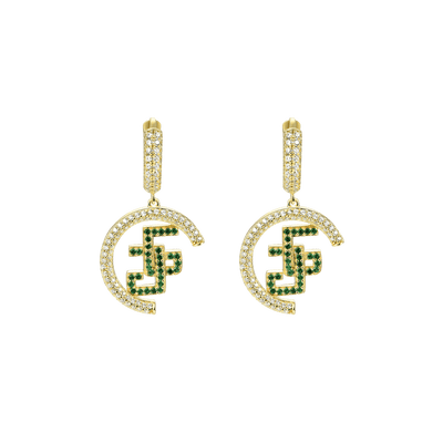 S925 APORRO X GG Double G Dangly Earrings - Pair