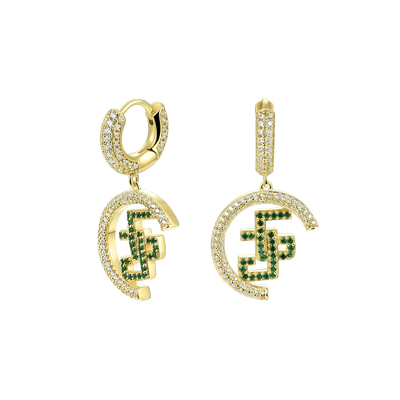 S925 APORRO X GG Double G Dangly Earrings - Pair