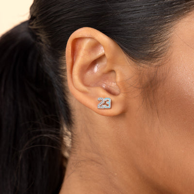 S925 Number 23 Stud Earring