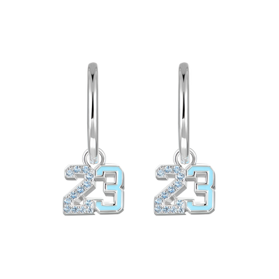 S925 Number 23 Dangly Earring