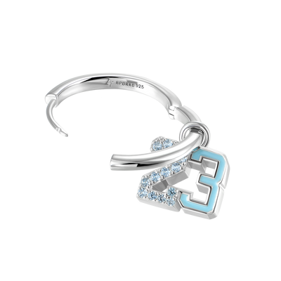 S925 Number 23 Dangly Earring