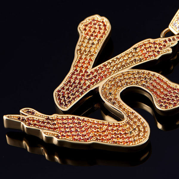 14K Gold Iced VS Pendant - Hip Hop Necklace - Aporro - APORRO