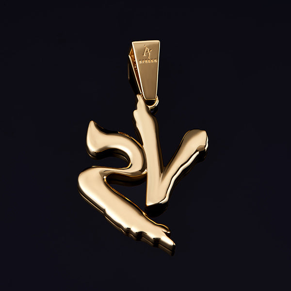 14K Gold Iced VS Pendant - Hip Hop Necklace - Aporro - APORRO
