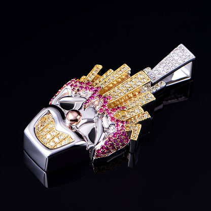 Iced Funny Fries Clown Pendant