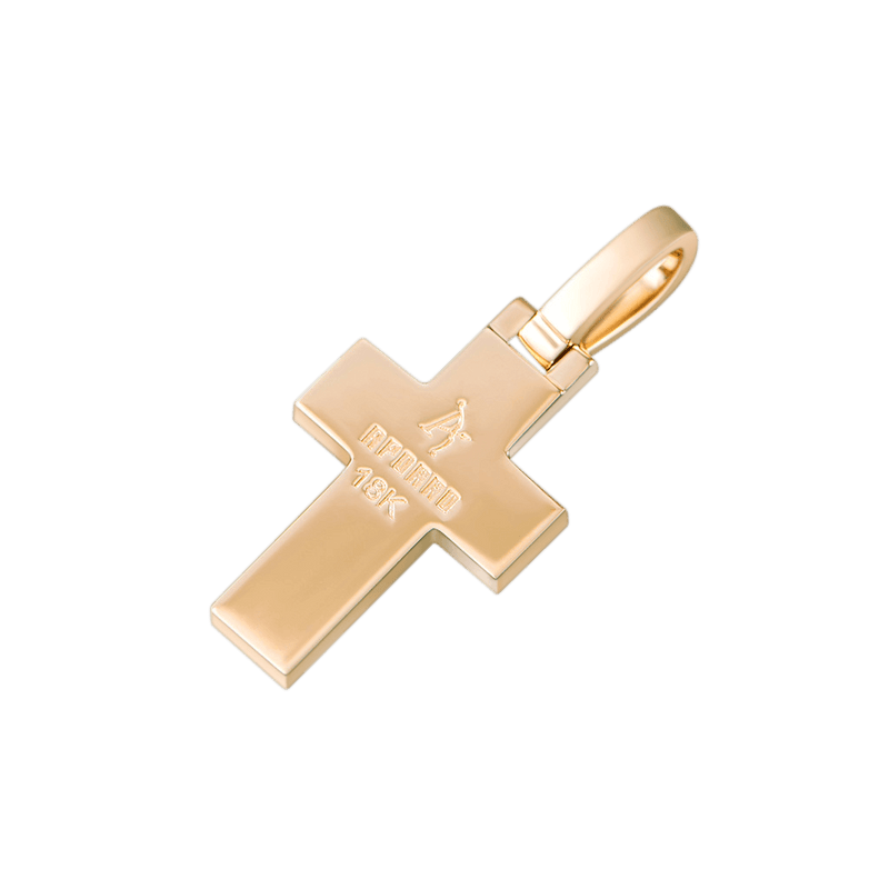 Iconic 18K Solid Gold Diamond Cross Pendant - Fine Jewelry - APORRO