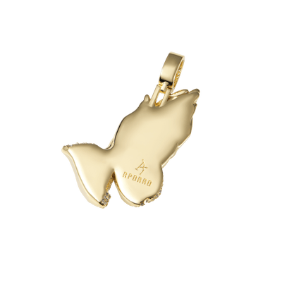 Moissanite Praying Hand Pendant