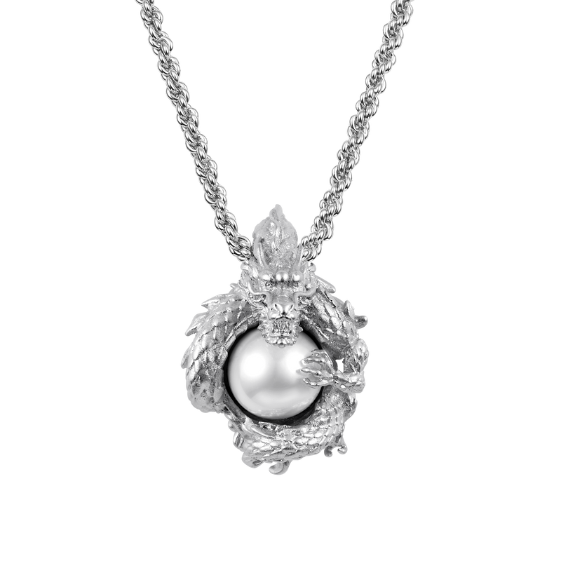 WONG Coiled Dragon Pearl Pendant - APORRO