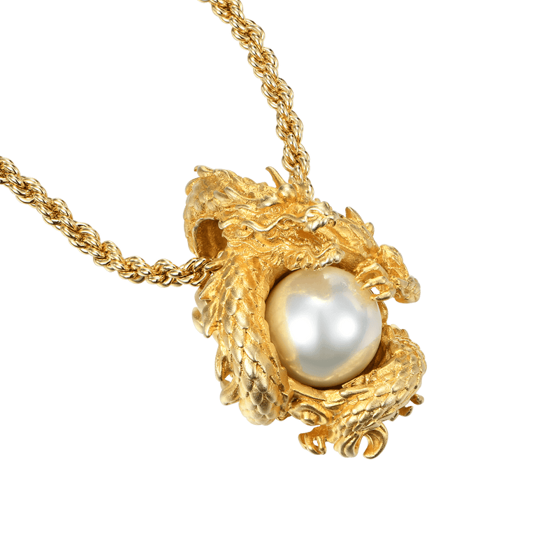 WONG Coiled Dragon Pearl Pendant - APORRO