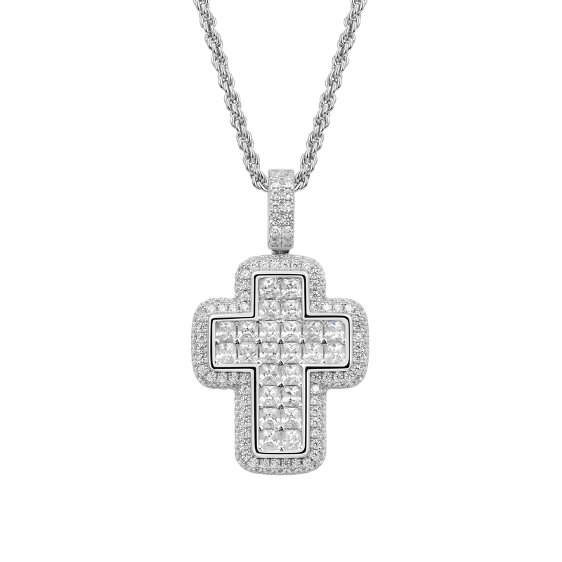 Radiant Cut Cross Pendant - Newest Pendant for Men & Women - APORRO