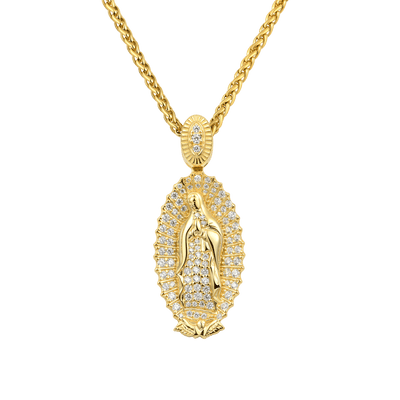Moissanite Blessed Virgin Mary Pendant