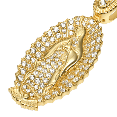 Moissanite Blessed Virgin Mary Pendant