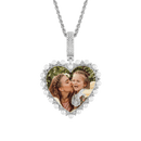 Custom Heart Pearl Photo Pendant