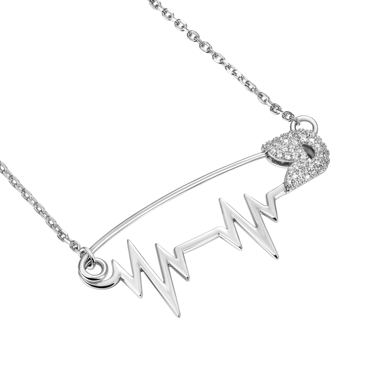 ESSENTIALS Heartbeat Pin Adjustable Necklace - APORRO