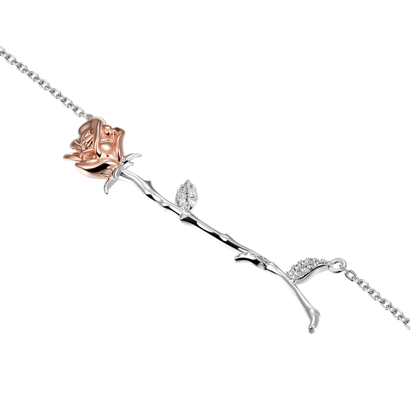 ESSENTIALS Sleeping Rose Adjustable Necklace - APORRO