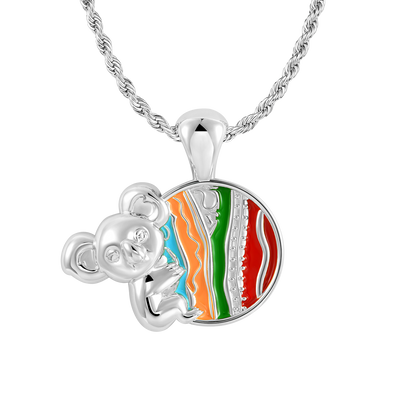 APORRO X COOGI Enamel Sweater Stripes Koala Pendant