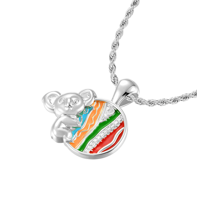 APORRO X COOGI Enamel Sweater Stripes Koala Pendant