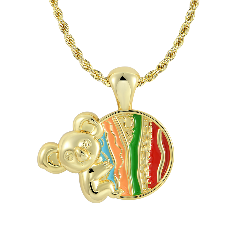 APORRO X COOGI Enamel Sweater Stripes Koala Pendant - APORRO