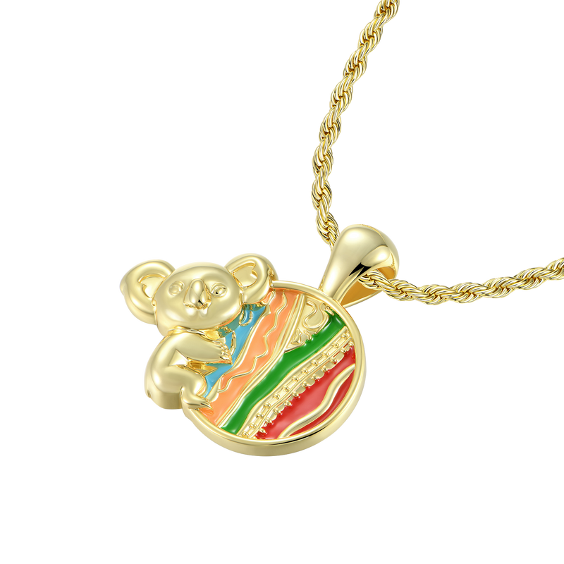 APORRO X COOGI Enamel Sweater Stripes Koala Pendant - APORRO