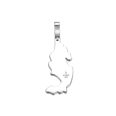 Moissanite Round Cut Map of Mexico Pendant