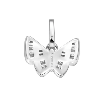 Moissanite Mixed Baguette Cut Butterfly Pendant
