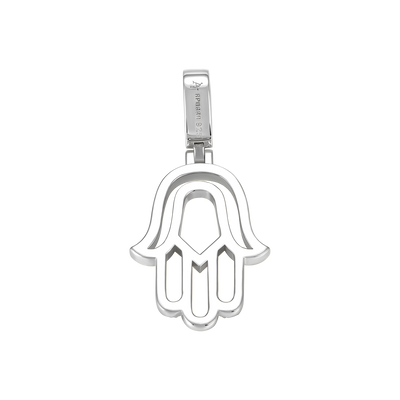 Moissanite Round Cut Hollow Hamsa Pendant