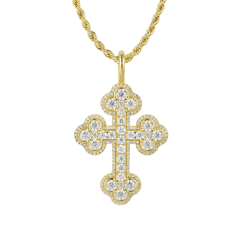 Double-Layered Bottoni Cross Pendant - APORRO