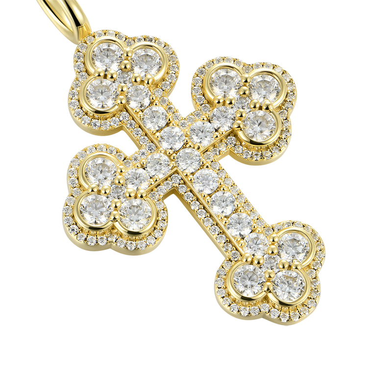 Double-Layered Bottoni Cross Pendant - APORRO