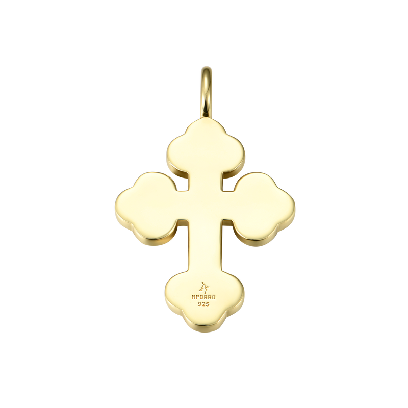 Double-Layered Bottoni Cross Pendant - APORRO