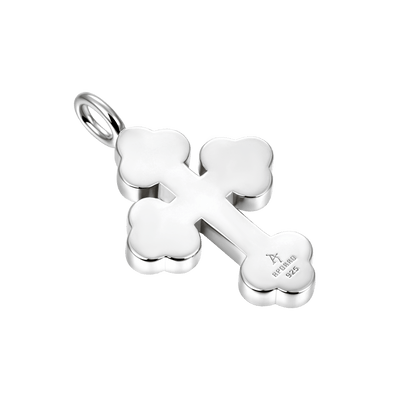 Moissanite Round Cut Bottoni Cross Pendant