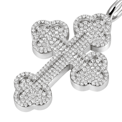 Round Cut Bottoni Cross Pendant