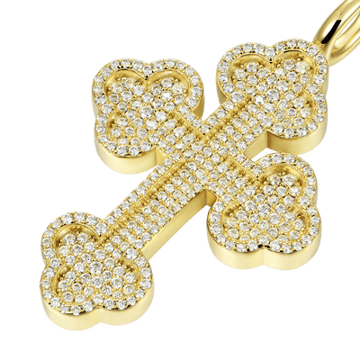 Round Cut Bottoni Cross Pendant