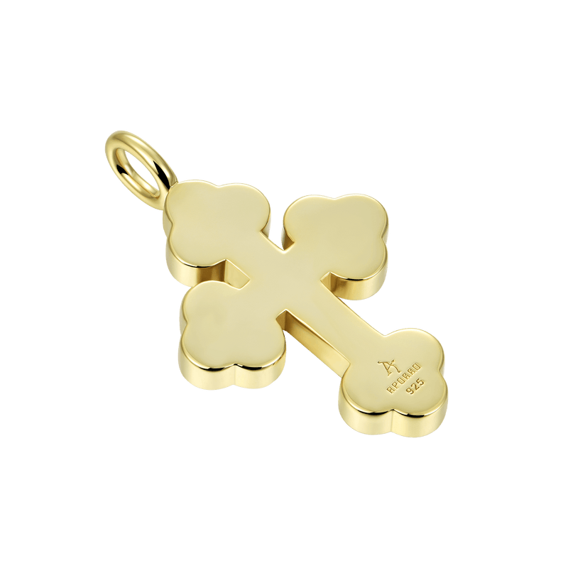 Double-Layered Bottoni Cross Pendant - APORRO