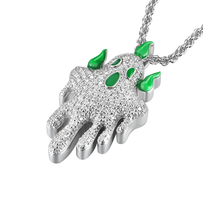 Iced Dripping Ghost Pendant