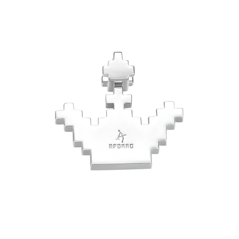 Retro Pixel Crown Pendant - APORRO