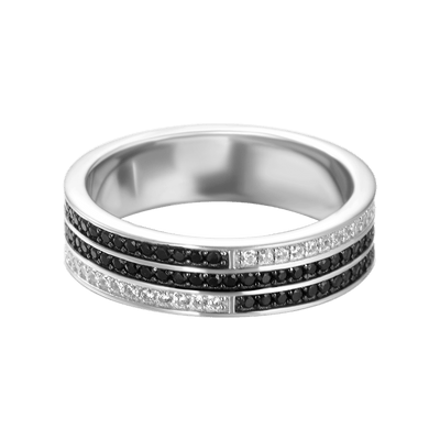 Balance Ring - 3 Rows Gems