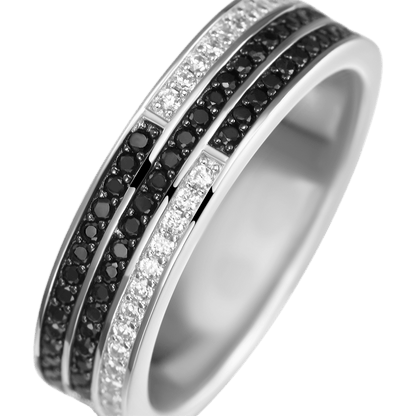 Balance Ring - 3 Rows Gems